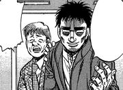Moriyama coach with Kojima at his weigh-in with Ippo