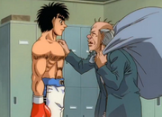 Nekota encouraging Ippo before fighting Sendo