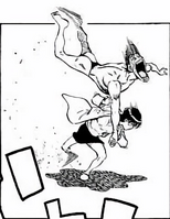 Yamaguchi throwing Takamura