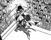 Ippo defeating Wally