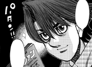 Itagaki deciding on his goal of beating Ippo's time against Karasawa