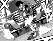 Takamura saving child from getting hit by vehicle