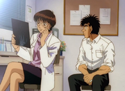 Yamaguchi checking on Ippo's x-ray