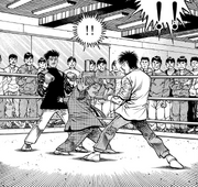 Ippo and Randy's spar being stopped