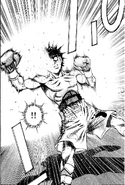 Ippo getting hit by Martinez