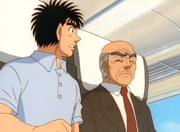 Kamogawa and Ippo talking about Shigeta fighting Sendo