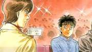 Ippo and Miyata meet to watch Nagumo's WBA title match