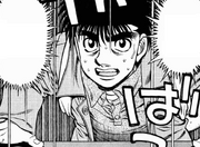 Ippo accepting Kamogawa's decision for the seventh title defence and a title match against Miyata