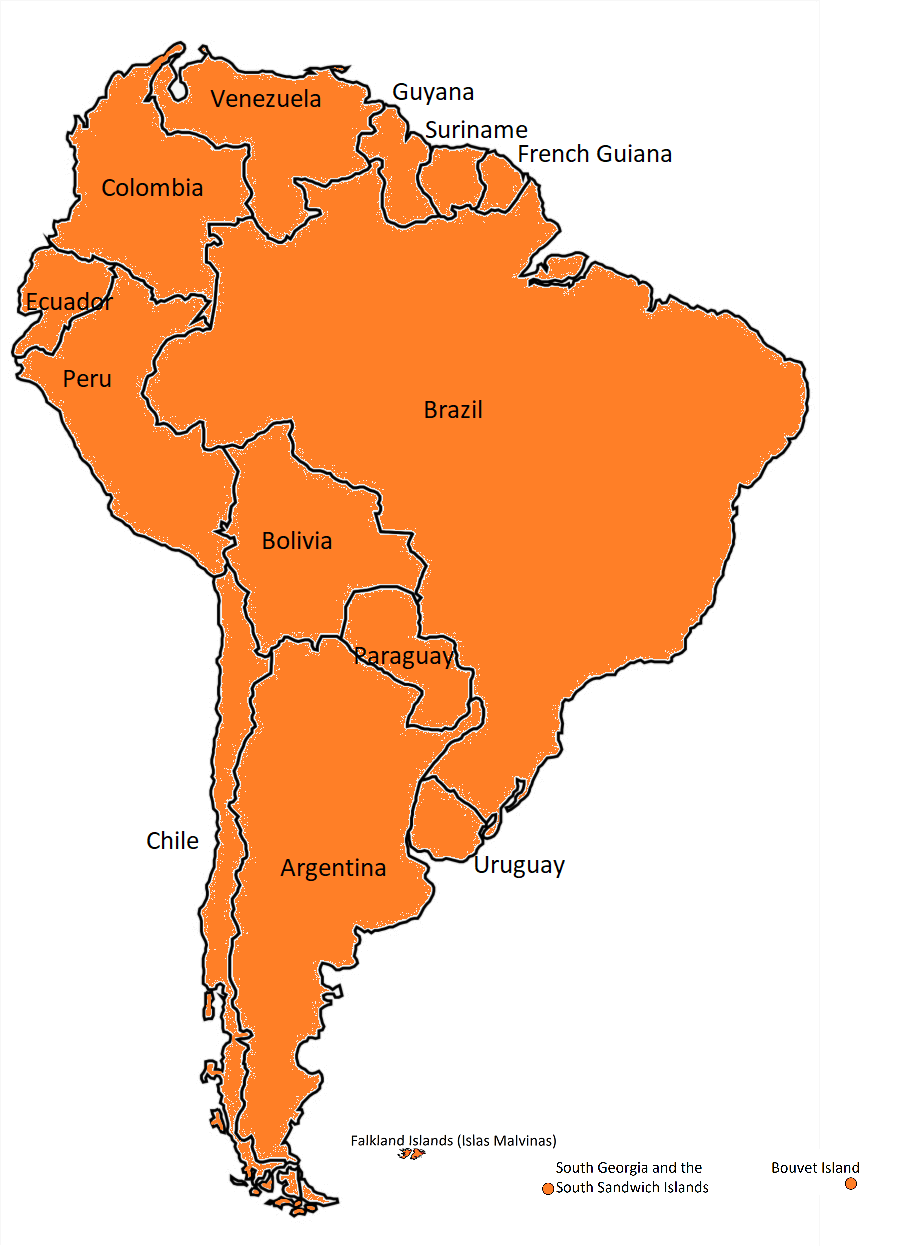 Falkland Islands On Map Of South America South America Global Map | Iracing.com Wiki | Fandom