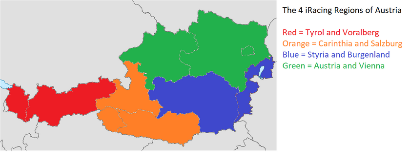 Austria iRacing Regions