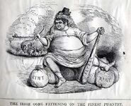 "The Irish ogre fattening on the finest pisantry", 1843