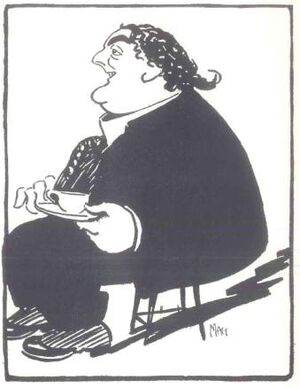 Caricature of Montague Summers, ca