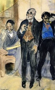 "Studio Evening", portrait of Robert Henri, John Butler Yeats and John Sloan