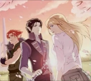 Meghan, Ash and Puck's official artwork from the author's page