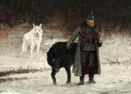 "Gunter von Duisburg with Nacht & Tag" by Jakub Rozalski