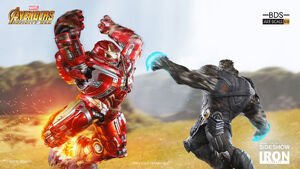 Iron Studios statues, featuring Cull Obsidian fighting against Hulkbuster