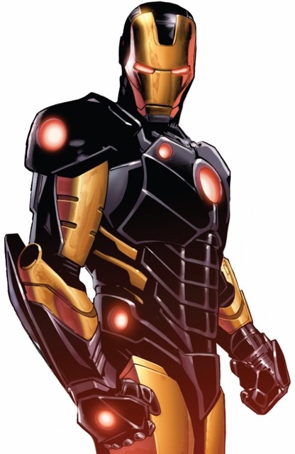 iron man black and gold armor marvel now