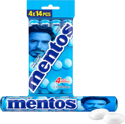 it's a picture featuring a pack of mentos with robert downey junior's face edited onto them.