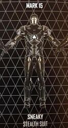 The Mark 15, also named "Sneaky", a Stealth Suit.