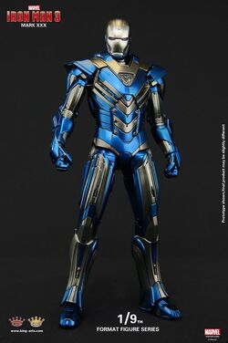 iron man 3 mark 30 blue steel