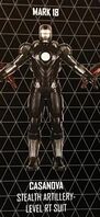 The Mark 18, also known as "Casanova", a Stealth Artillery Level RT Suit.