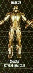 The Mark 23, also known as "Shades", an Extreme Heat Suit.