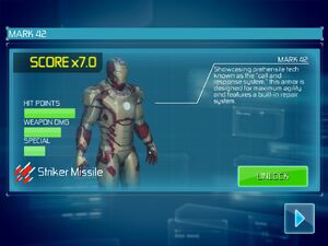 The Mark 42's game info.