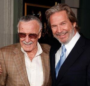 Jeff Bridges with Stan Lee.