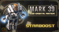 The Mark XXXIX, also known by it's alternative name as "Starboost", shown in a promotional poster.