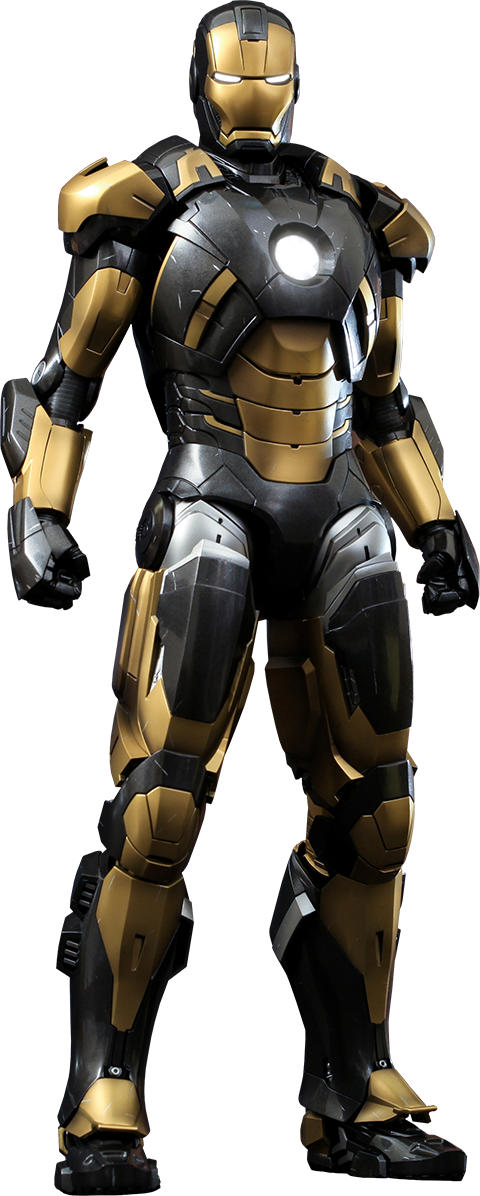 iron man black and gold armor