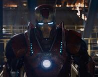 Anthony Stark (Earth-199999) with Iron Man Armor MK XVI (Earth-199999) from Iron Man 3 (film) 001