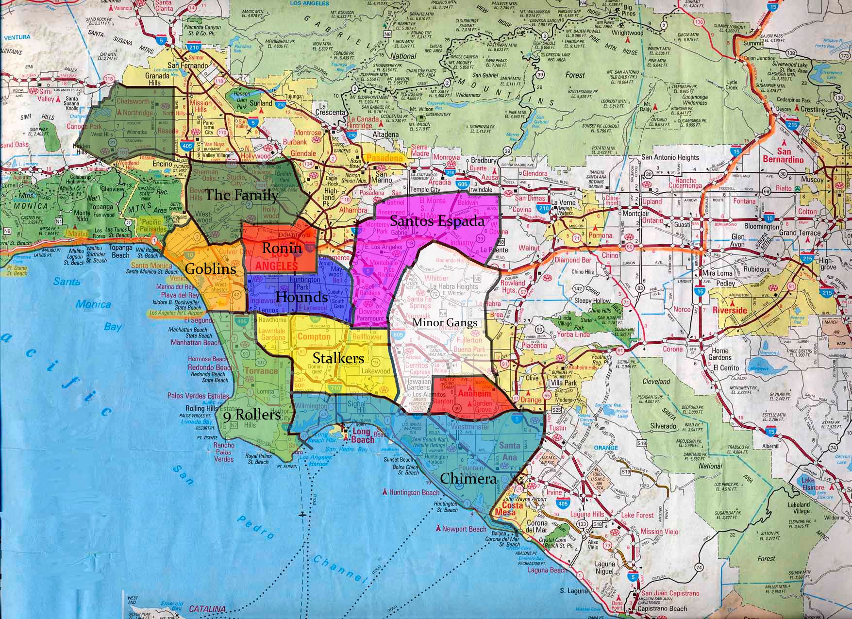 Compton Map Of Gangs