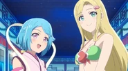 The High Priestess together with Millena at the Azure Palace.
