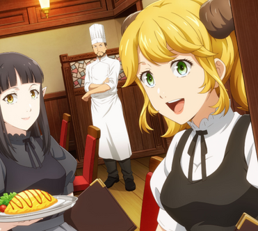 almond milk — Aletta from Isekai Shokudou! The first 2 episodes