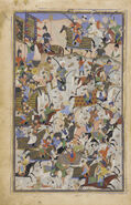 Safavid Dynasty, Battle Scene, by Mahmud Musawwir, 1525-1550 AD (2)