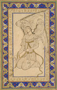 Ottoman Dynasty, Kneeling Angel, by Shah Quli, mid 16th century