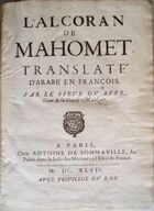 Alcoran de Mahomet 1647