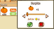 Sell price for a Pumpkin.