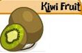 The fruit harvested from a Kiwi.