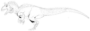 New Allosaurus Sketch Art.
