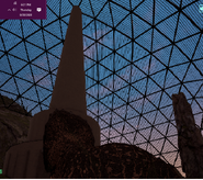 Inside the aviary. There is still a way