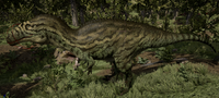 A Green Acrocanthosaurus.