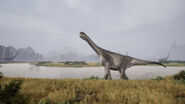 Camarasaurus near a river