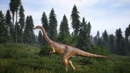 A lone Gallimimus