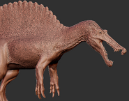Terrestrial Spinosaurus 3D Model Art.