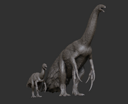 Juvenile Therizinosaurus 3D Model Art.