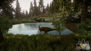 Hyperendocrin Rex resting beside a lake