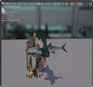 Austroraptor with fish.