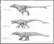 Scrapped Megaraptor strains alongside Tissoplastic Dromaeosaur
