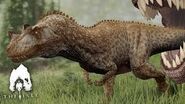 A baby Cerato about to get it's tail bitten off by a "Tyrannosaurus]]"